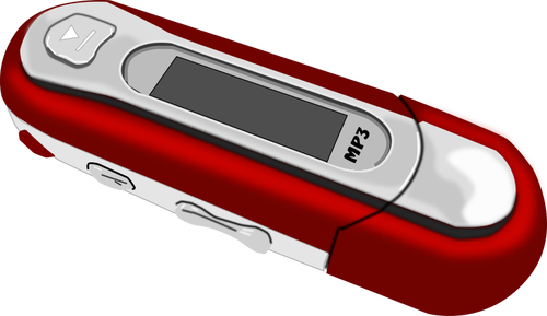 Vector afbeelding van een rood MP3-speler