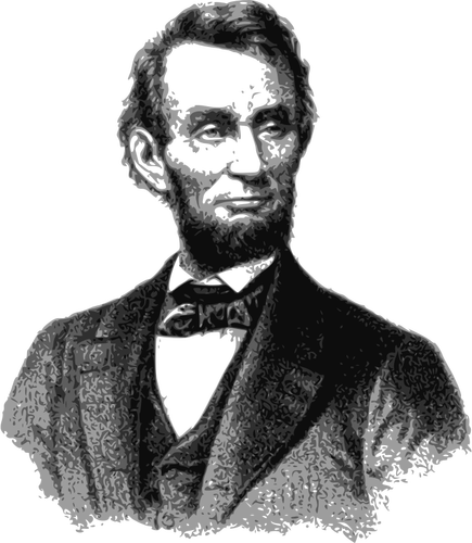 Vector image of portrait of Abraham Lincoln