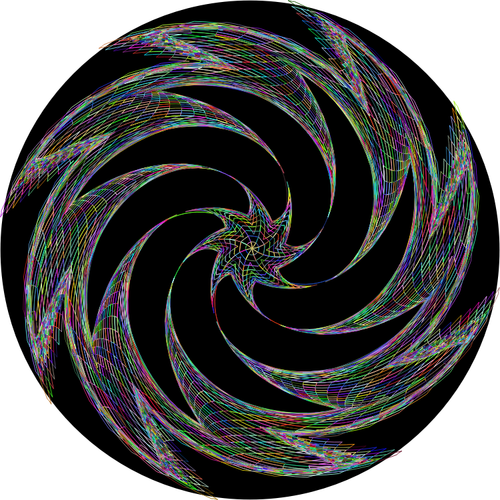 Abstract vortex with colorful details