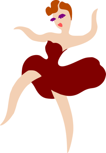 Imagem de vetor abstrato dançarina