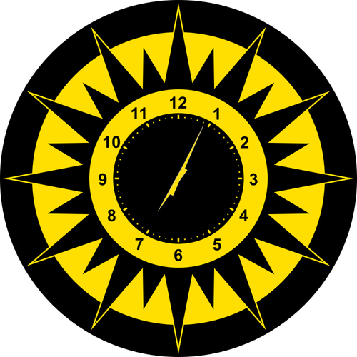 Abstract sun clock