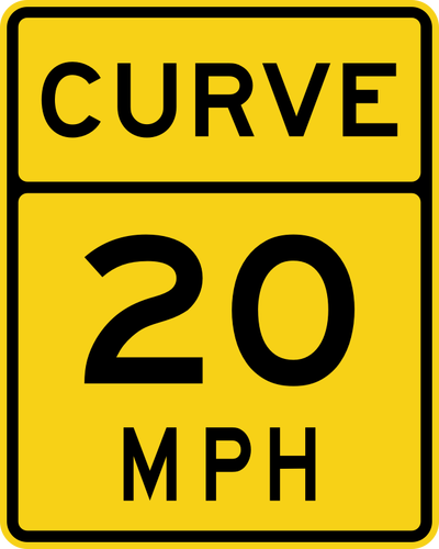 限速 20 道路标志牌上写矢量图像