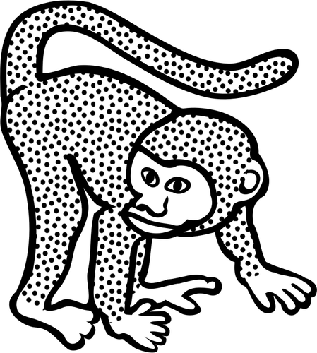 Vektorový obrázek flekatá Monkey