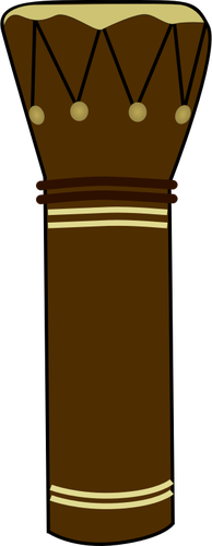 Ilustraţia vectorială de piele acoperite tambur African