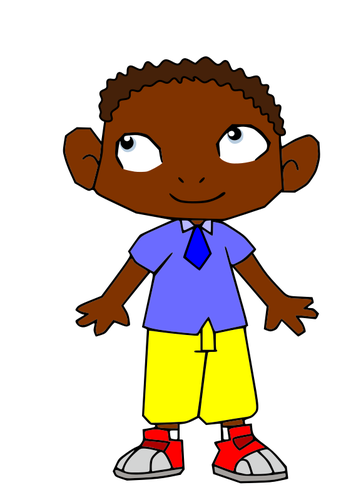 Cartoon Afrikaanse jongen