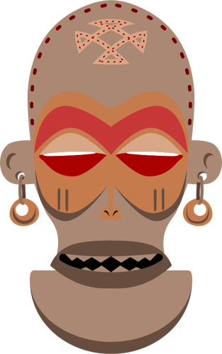 Africké masky vektorové umění