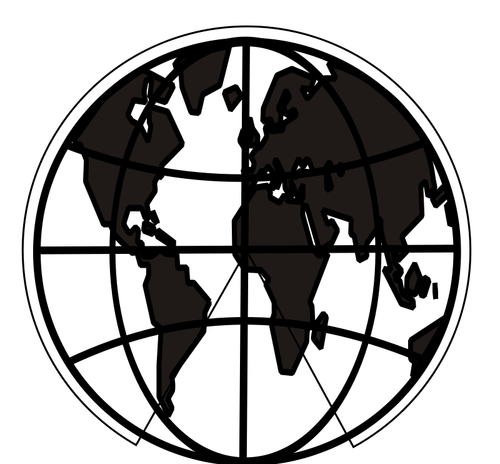 Globe logotyp vektorbild