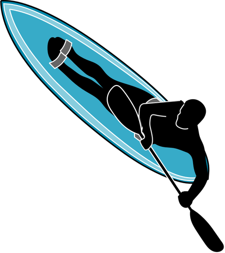 Waveski sport symbol vector illustrasjon