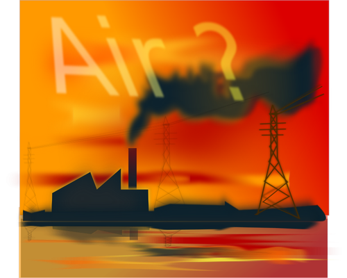 Ilustracja wektorowa zanieczyszczenia powietrza