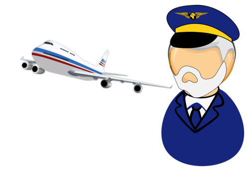 Flygbolag kapten ikonen