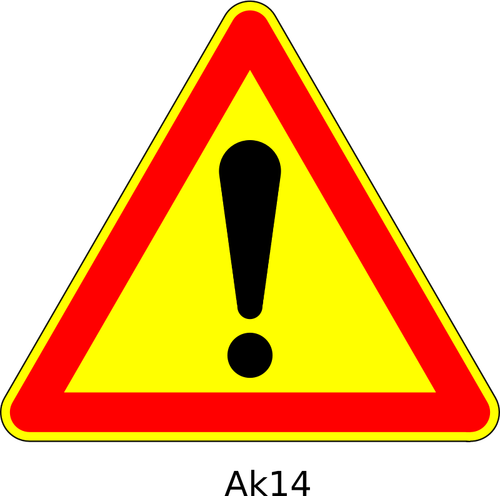 Векторный рисунок опасности впереди треугольный временный дорожный знак