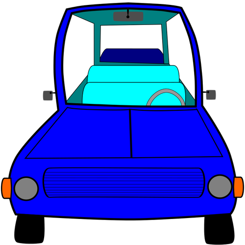 Biru kendaraan vektor ilustrasi