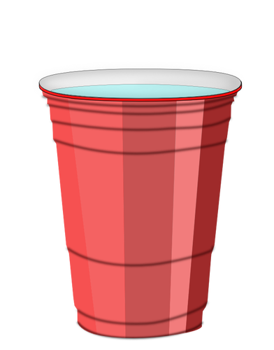 Image clipart vectoriel tasse en plastique rouge