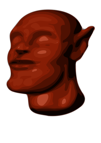 Kırmızı uzaylı kafası