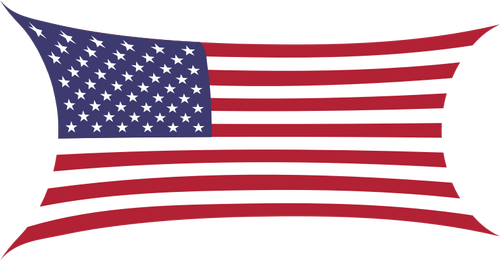 Strukket flagg Amerika