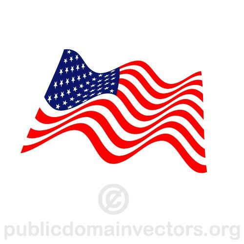 Viftande flagga i USA