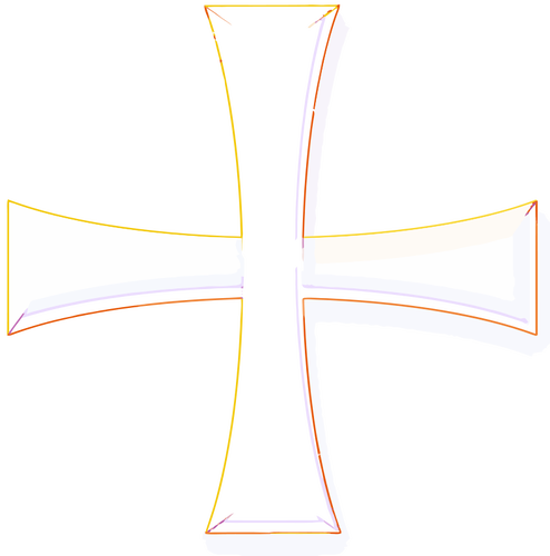 Imagen de vector de cruz griega de color