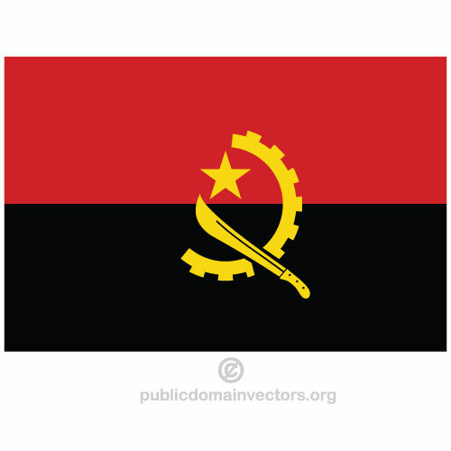 Flagga Angolas vektor