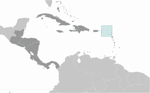 Anguilla lokalizacji etykieta obrazu