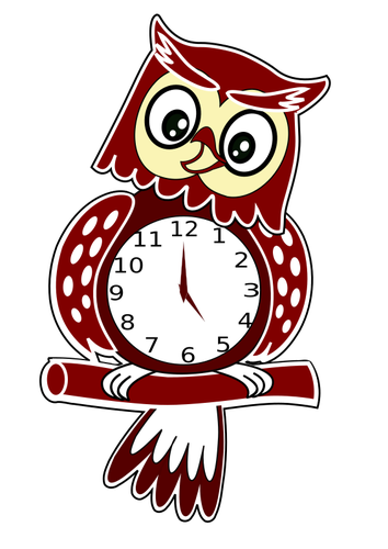 Animované sova hodiny