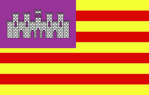 Desenho da bandeira das Ilhas Baleares
