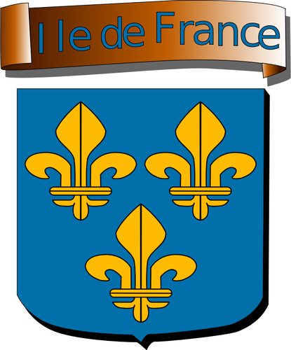 Векторная графика герб Иль де Франс
