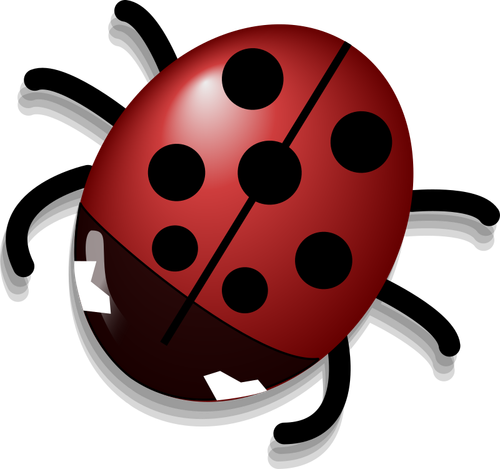Ladybug med skygge