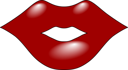 Красные глянцевые губы
