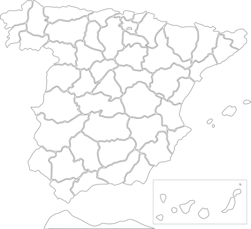Espanjan maakuntien vektoripiirustus