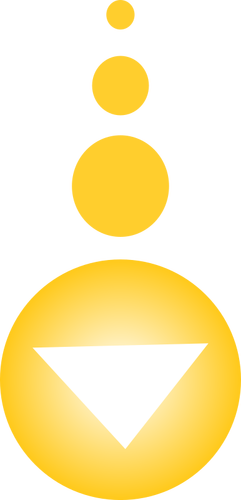 Forma de seta amarela