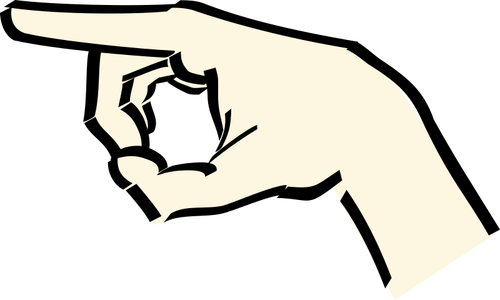 Wijzende hand vector afbeelding