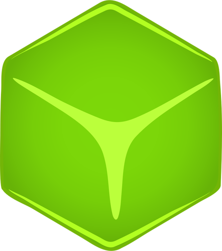 Grønn kube vector illustrasjon