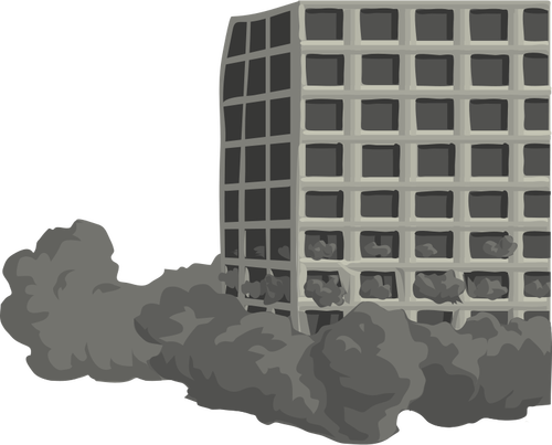 Image vectorielle de démolition de bâtiment