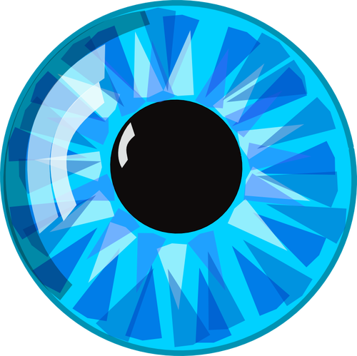 Vector de la imagen del ojo de cristal azul