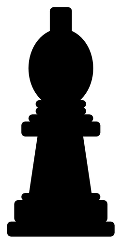 Chesspiece obispo silueta vector de la imagen