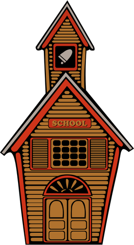 Image vectorielle de bâtiment scolaire
