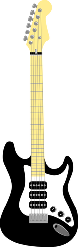 Svart gitar vector illustrasjon