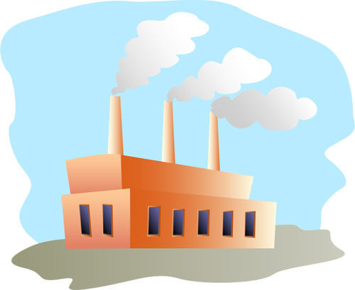 Vector Illustrasjon av fabrikken
