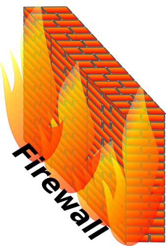 Färg brandvägg vektor illustration