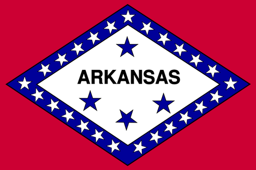 Wektor Flaga stanowa Arkansas