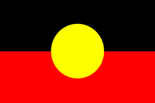 A bandeira australiana aborígene vector imagem