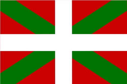 Bandera de vector de la imagen del país Vasco