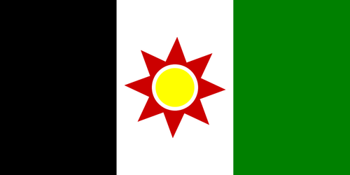 Flagga Irak 1959-1963 vektorbild