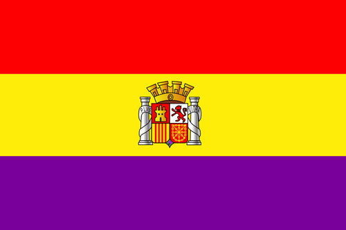 Vektor seni klip bendera Republik Spanyol kedua