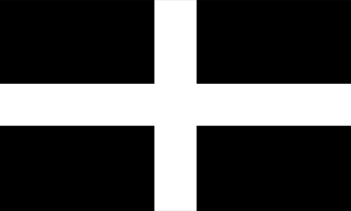 Vlajka Cornwall ve vektorovém formátu