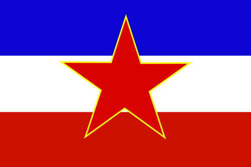 Flagga Jugoslavien vektor ClipArt