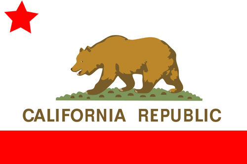 加利福尼亚州州旗矢量