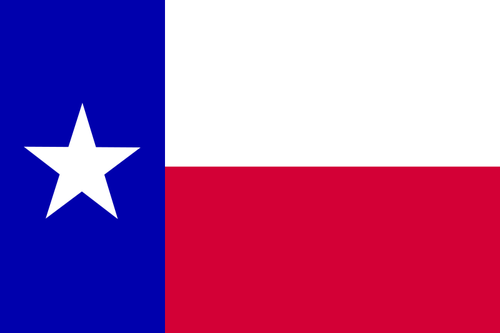Grafis vektor bendera dari negara bagian Texas