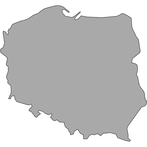 Kartta Puolan vektorikuvasta