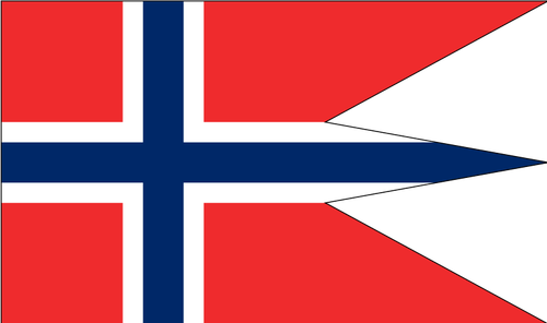 Norska staten och kriget flaggan vektor bild